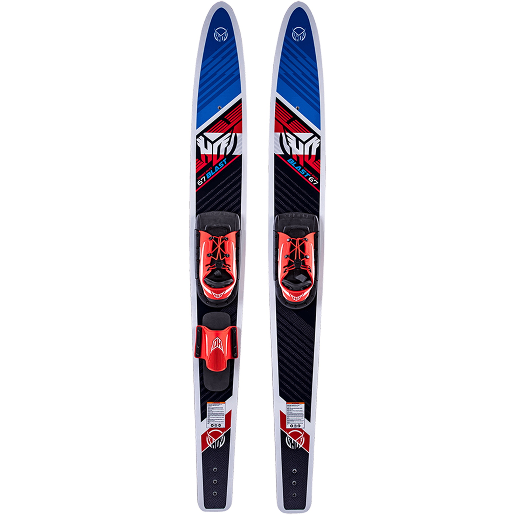 2026 HO Sports Blast Combo Waterskis H22BL - Black / Blue / Red